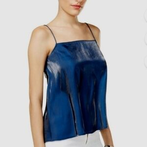 1490 * Guess Amari Liquid Shimmer Camisole Poseidon Blue Size XL